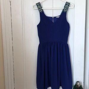 Francesca’s Miami royal blue dress